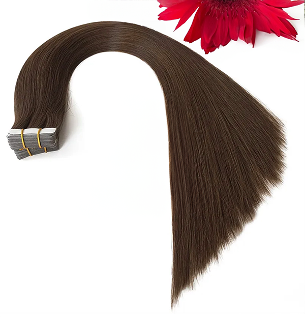 Luxury Hand-Tied Wefts – Straight – Roasted Chestnut #6