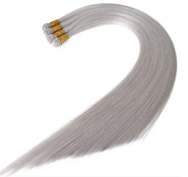 Luxury Hand-Tied Wefts – Straight – Arctic Frost Blonde #ICE